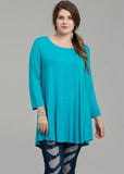 3/4 Sleeve Tunic Top Loose Fit Flare Tunic Shirt - leboilalaslie 8033