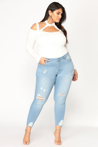 plus size skinny jeans ripped hole