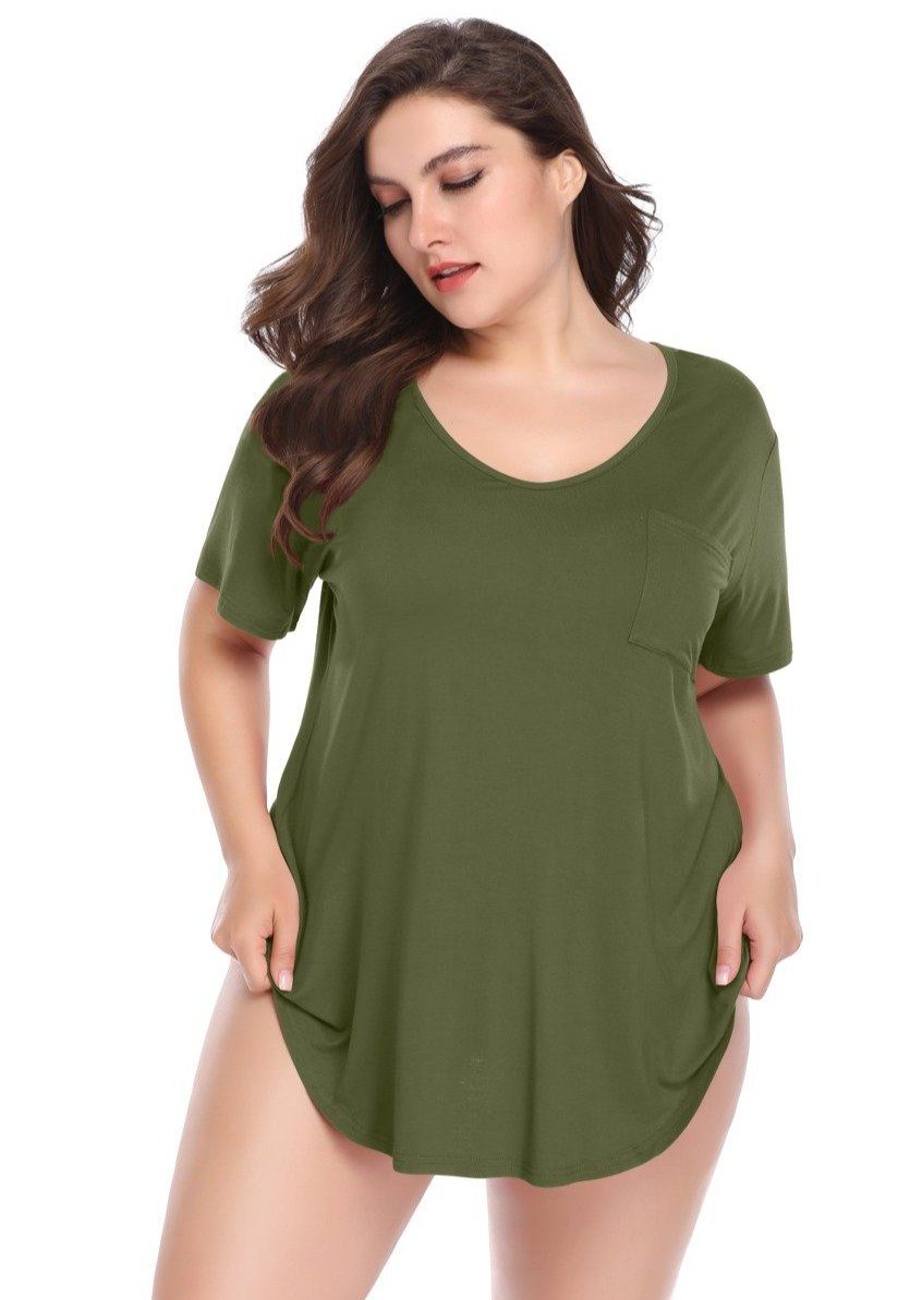 Women Plus Size Tops Casual Short Sleeve Summer Tee-leboilalaslie 8050.