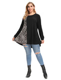 Lightweight Sweatshirts Plus Size Animal Print Long Sleeve Tops For Women - leboilalaslie 8099.