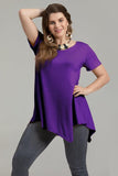 Casual T Shirt V-Neck Solid Color Tops for Leggings-leboilalaslie 8036